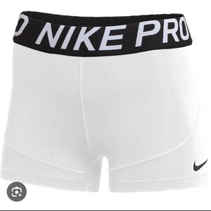 Nike White Shorts with Black Waistband